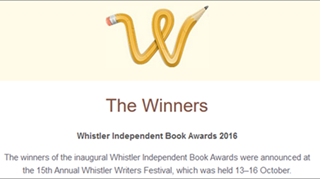 Winner! Whistler Independent Book Awards October 2016
