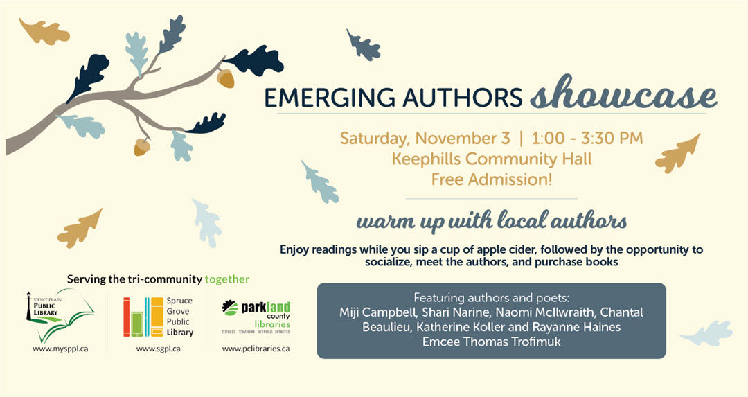 Emerging Authors Showcase – Keephills AB Saturday Nov 3