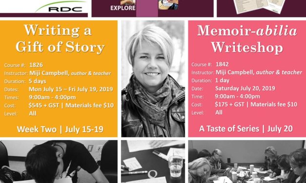 RDC Series Summer Arts School – My Writing Courses July 15-20