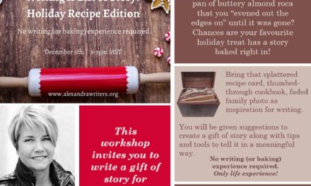 Writing a Gift of Story – Alexandra Center Online Workshop