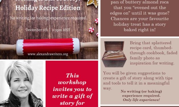 Writing a Gift of Story – Alexandra Center Online Workshop